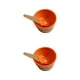thumbnail image 4 of Injueey Taza de helado para niños Postre para niños Mezcla de helado Tazón de PP con cuchara Vajilla Vajilla, Naranja Naranja 2piezas, 4 of 6