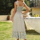 thumbnail image 4 of Vestidos Para Mujer Vestidos Midi Trendy Casual Print Camis Sin Mangas Vendaje Chaleco Vestido Largo Odeerbi ODB162520, 4 of 6