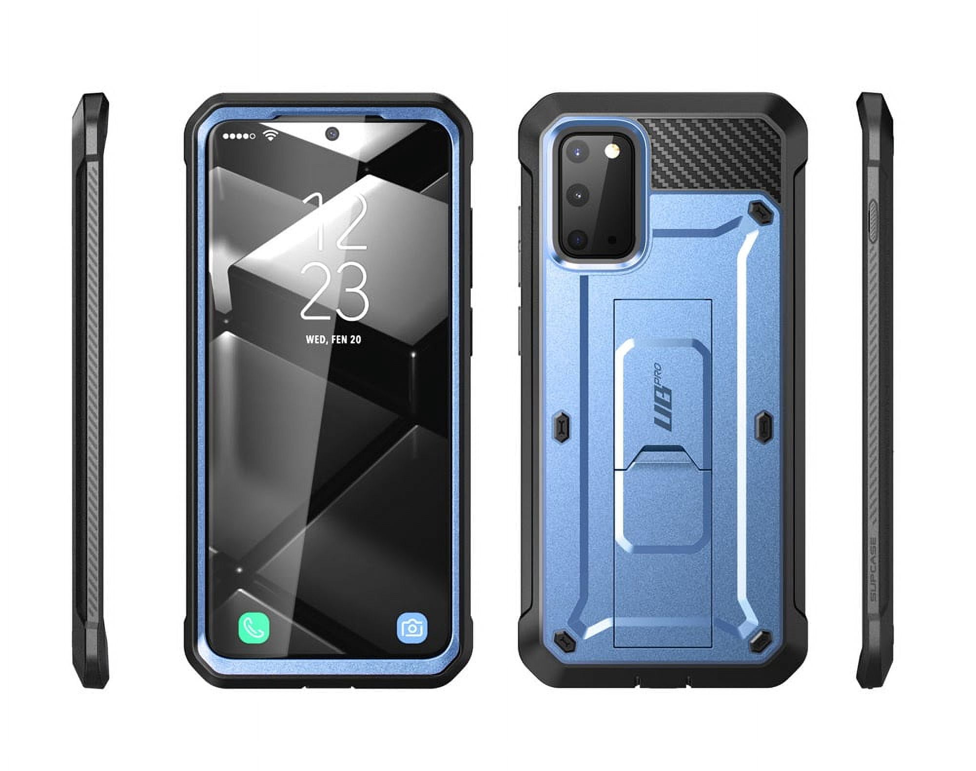 SUPCASE UB Pro Series Designed for Samsung Galaxy S20 / S20 5G Case (2020 Release), Full-Body Dual Layer Rugged Holster & Kickstand Case Without Built-in Screen Protector(MetallicBlue)