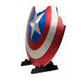 thumbnail image 3 of Disney Parks Captain America Battle-Damaged Shield Limited Edition D23 New W Tag, 3 of 3