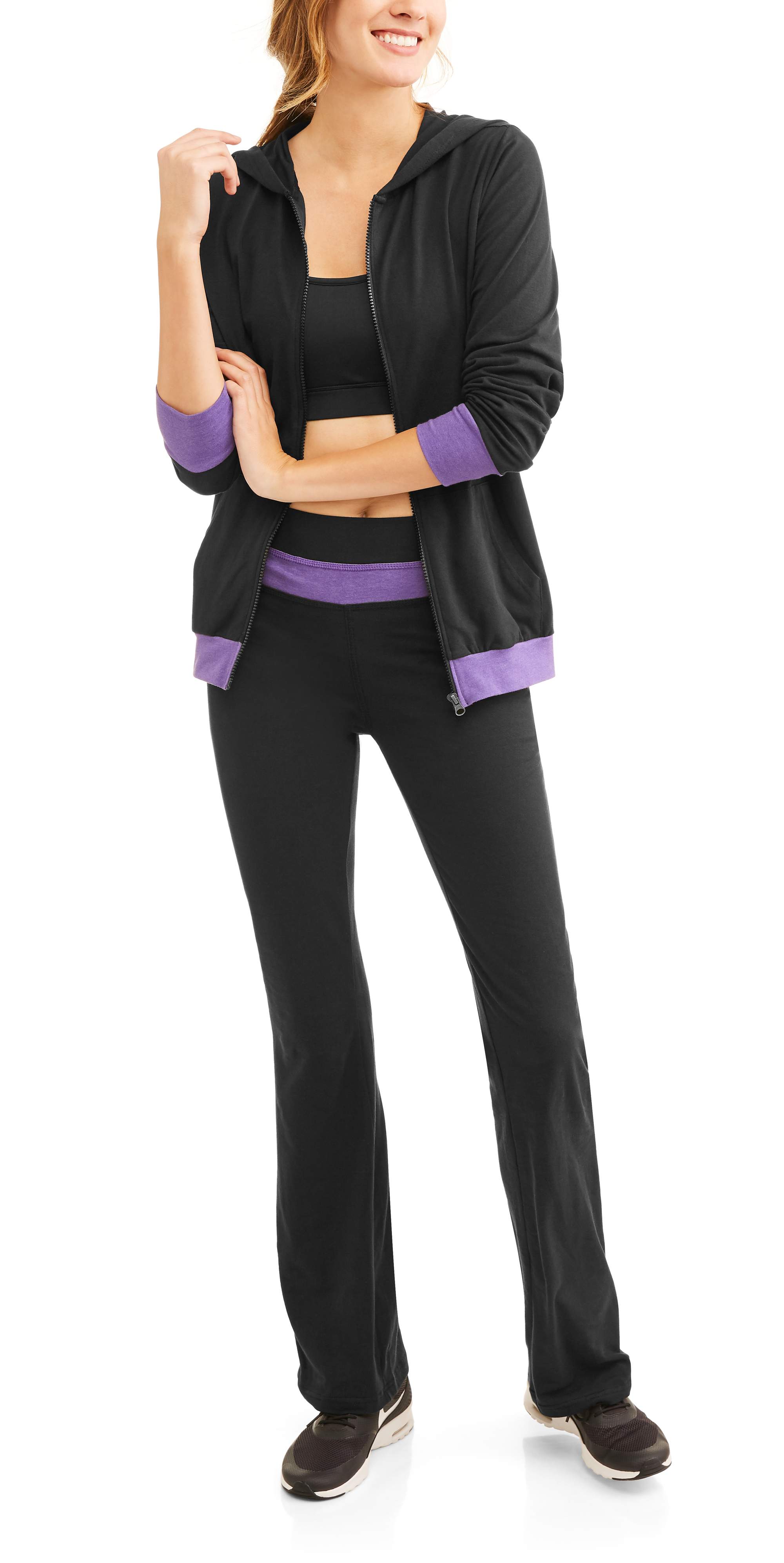 Active Women's Active Contrast Trim Full Zip Hoodie and Pant Giftset