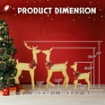 thumbnail image 7 of Zimtown Outdoor Christmas  3-Piece Lighted Reindeer Set 2-D for Outdoor Yard Decor LED Lights, Golden, 7 of 7