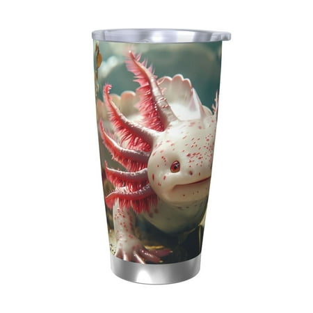 

Goofa Colorful Axolotl Underwater for 20 oz Skinny Tumbler Stainless Steel Coffee Mug Slim Vacuum Insulated Travel Cup Car Cup-Without Straw