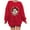 Red, variant on YABCSAZ Ugly Christmas Sweater for Women Plus Size Sweatshirts Casual Loose Long Sleeve Tops Santa Claus Cap Graphic Printed Oversized Pullover,Gifts for Women