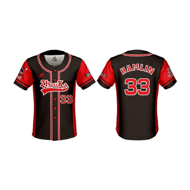 Camiseta de beisbol con diseño personalizado para hombre, ropa deportiva completamente sublimada, camisas de entrenamiento, camisetas de béisbol120 Gao Jinjia LED