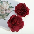 thumbnail image 5 of Unique Bargains 2 Pcs Hair Clip Grace Artificial Flower Peony Duckbill Clip Wine Red, 5 of 5