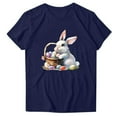thumbnail image 3 of Inverlee Women's Easter Shirts Clearance Rabbits Eggs Print Tees Soft Short Sleeve T Shirts Blouses Athletic Crewneck Tunic Tops, 3 of 4