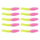 thumbnail image 2 of 10 señuelos de pesca blandos Crappie Swimbaits, prácticos señuelos de gusano de dos colores rosa y amarillo, 2 of 9