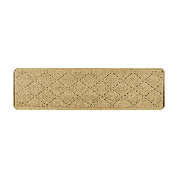 Yhmxh Decoración del baño Felpudo antideslizante para escaleras, a rayas, absorbente, silencioso, sin adhesivo, autoadhesivo, lavable. Organizadores y almacenamiento de baño Accesorios de baño