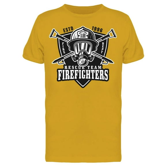 Helmet Of Firefighters T-Shirt Men -Image by Shutterstock, Male Large