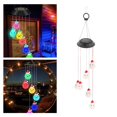 thumbnail image 4 of LED árbol de vidad luz solar carillón , lámpara colgante de jardín impermeable, decoración al aire libre para terraza / fie Monigote de nieve Baoblaze luz de carillón de viento, 4 of 8