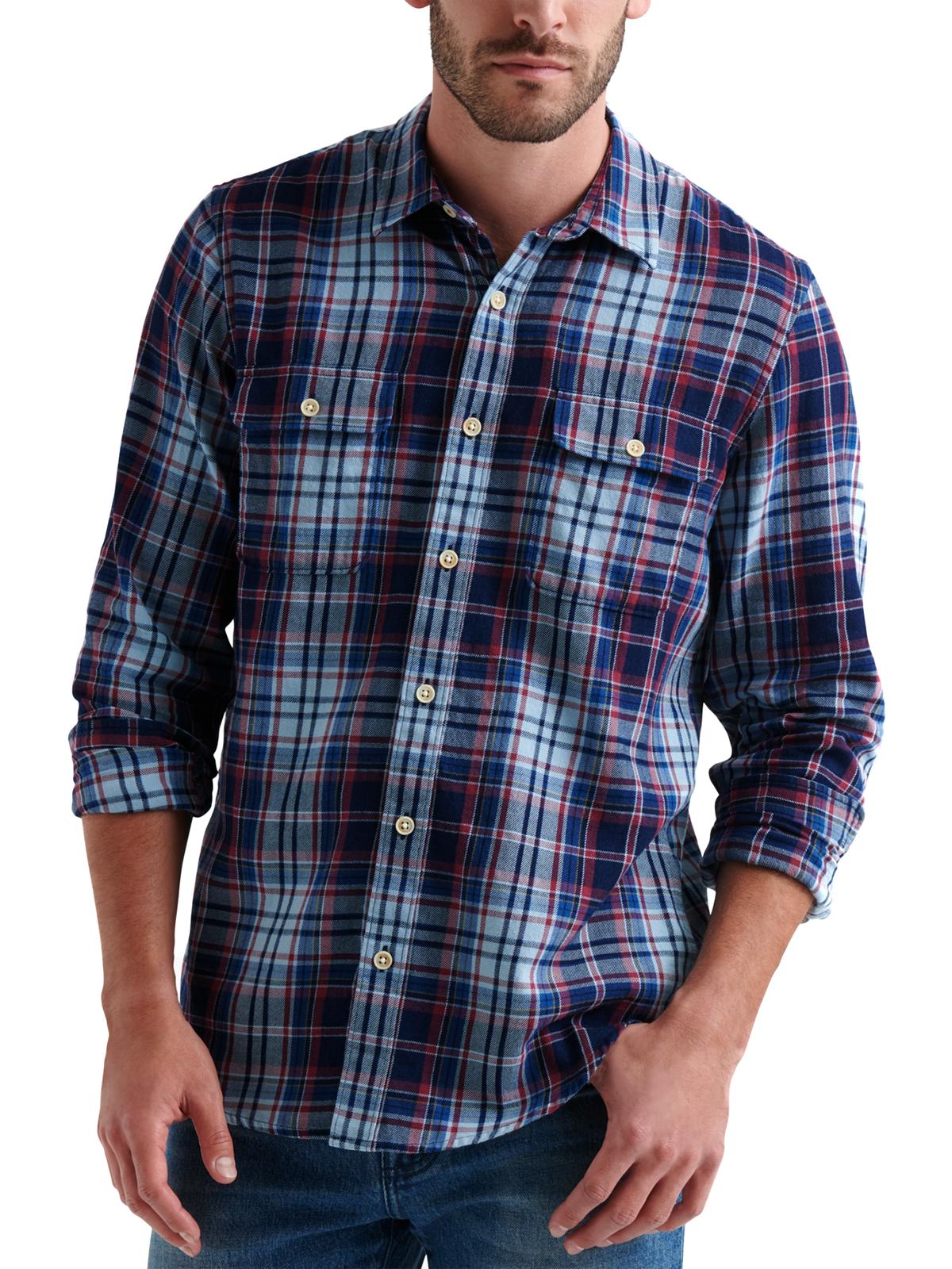 Lucky Brand Mens Plaid Classic Fit 