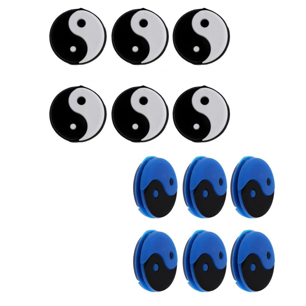 12 Pieces Yin and Yang Expressions Tennis Racquet Vibration Dampener Dampers 