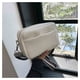 thumbnail image 1 of Bolsa de hombro de cuero, gran capacidad, compartimentos múltiples, mujer, pequeña bolsa cuadrada con correa ancha de PU blanco, 1 of 3