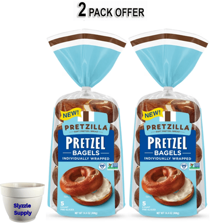 Pretzilla Soft Pretzel Bagels, Individually Wrapped, 14.4oz, 5ct