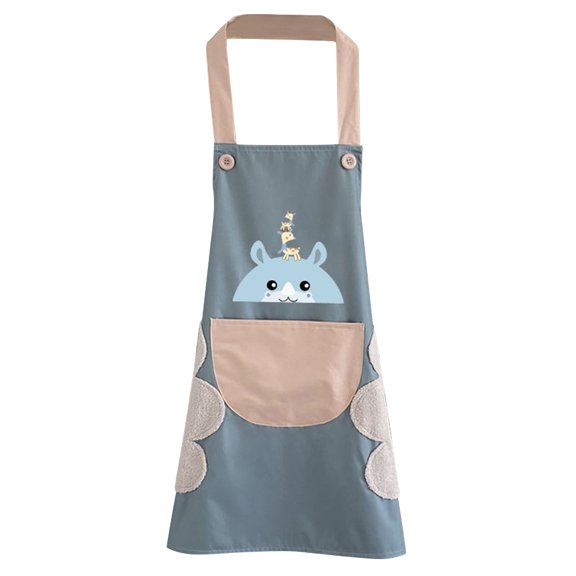 pitrice Tablier Réglable en PVC Sans Manches Tablier Poche Sangle Cuisson Bavoir Accessoire de Cuisine, Type 1, Bleu