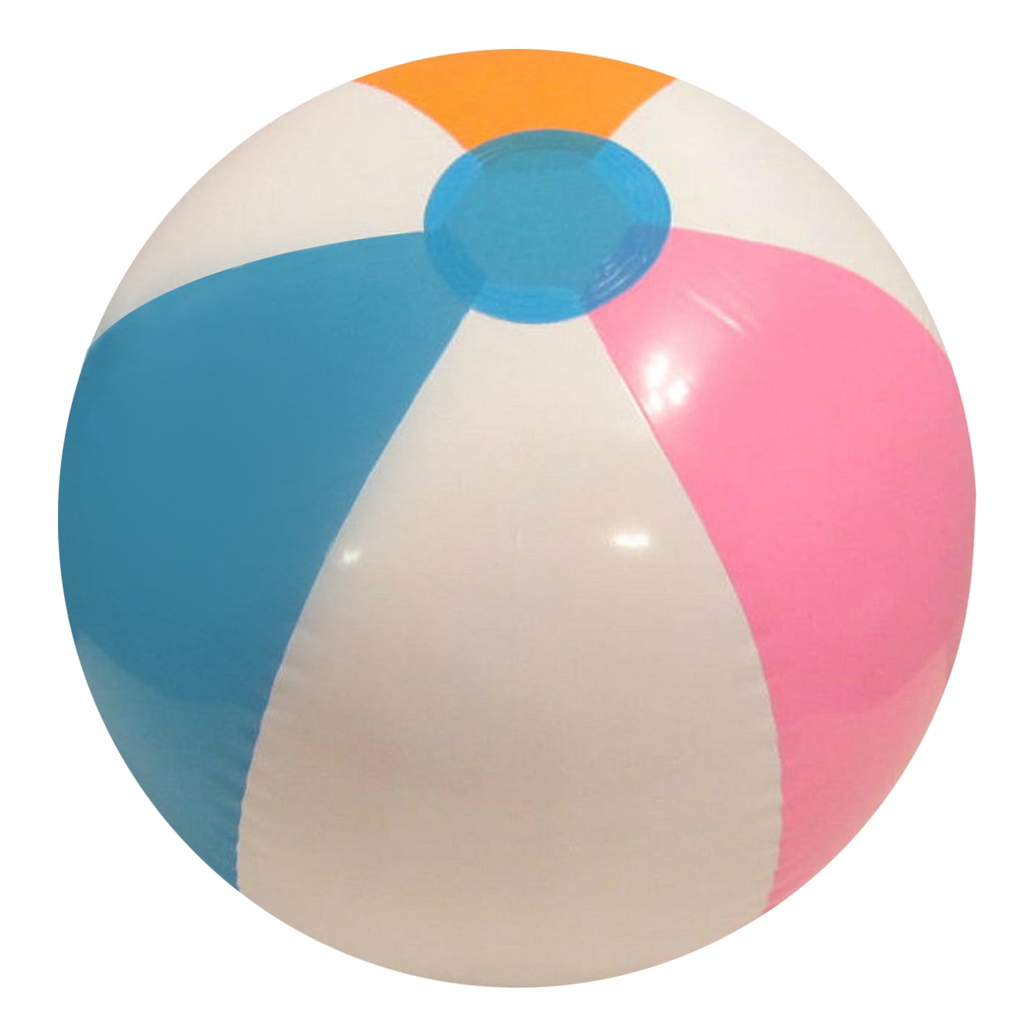 Inflatable Beachball Ball 20” Glossy Striped Colorful Pool Summer Party