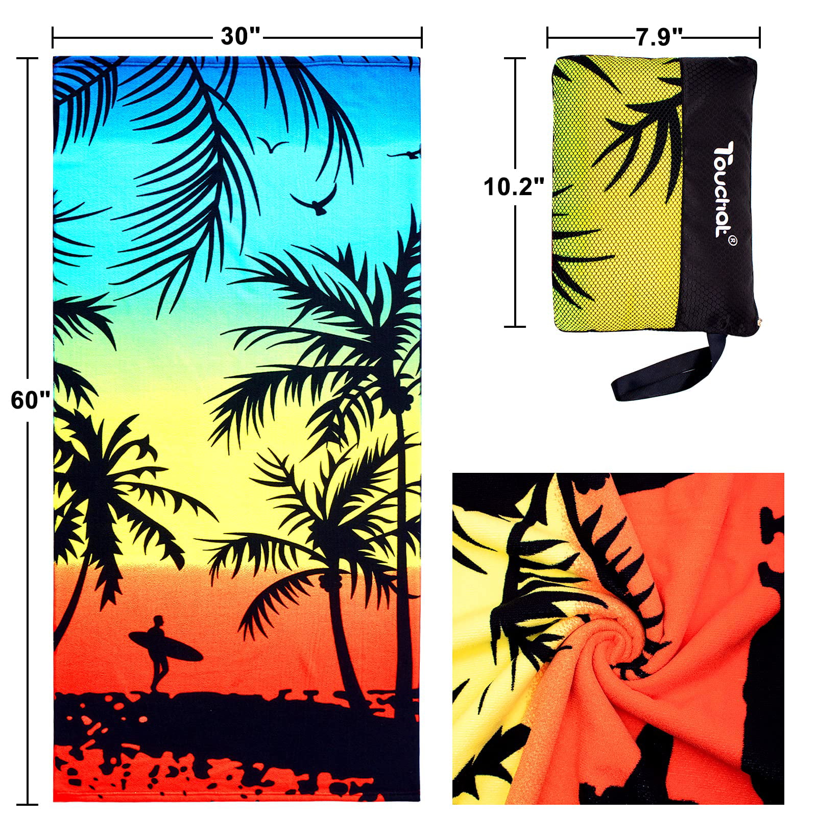Gomust 4 Pack Lightweight Thin Beach Towel Oversized 71x32 Big Extra Large  Microfiber Sand Free Towels for Adult Quick Dry Travel Camping Beach  Accessories Gift Coconut Tree Laguna Mandala Elephant - Yahoo