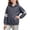 Gray, variant on Vmberlty Hoodies for Girls 2-14 Years Old, Striped Sleeve Pullover Hoodie with Kangaroo Pocket, Loose Drop Shoulder Kids Casual Sport Sweatshirts