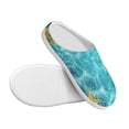 thumbnail image 3 of Wukai Coral And Seashell On The Beach Print Women's Indoor Bedroom Slipper Slip On Shoes, Unisex House Shoes with Anti-Skid Sole for Men, Gift for Women Men-11, 3 of 7