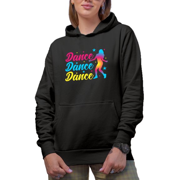 Retro Dance With Stars Merch Gift Ideas for Dancers Black Hooded Sweatshirt or Hoodie, 2XL