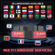 Bluetooth OBD2 OBDII Car Diagnostic Scanner Auto Fault Code Reader Tool ELM327