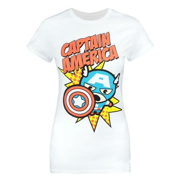 Jack Of All Trades Womens Captain America Kawaii T-Shirt
