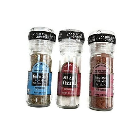 Trader Joe's Sea Salt with Grinder Varity Bundle of 3 Items Includes Sea