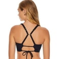 thumbnail image 4 of Becca by Rebecca Virtue BLACK Zoe Bralette Bikini Swim Top, US Medium/E (34-36), 4 of 4