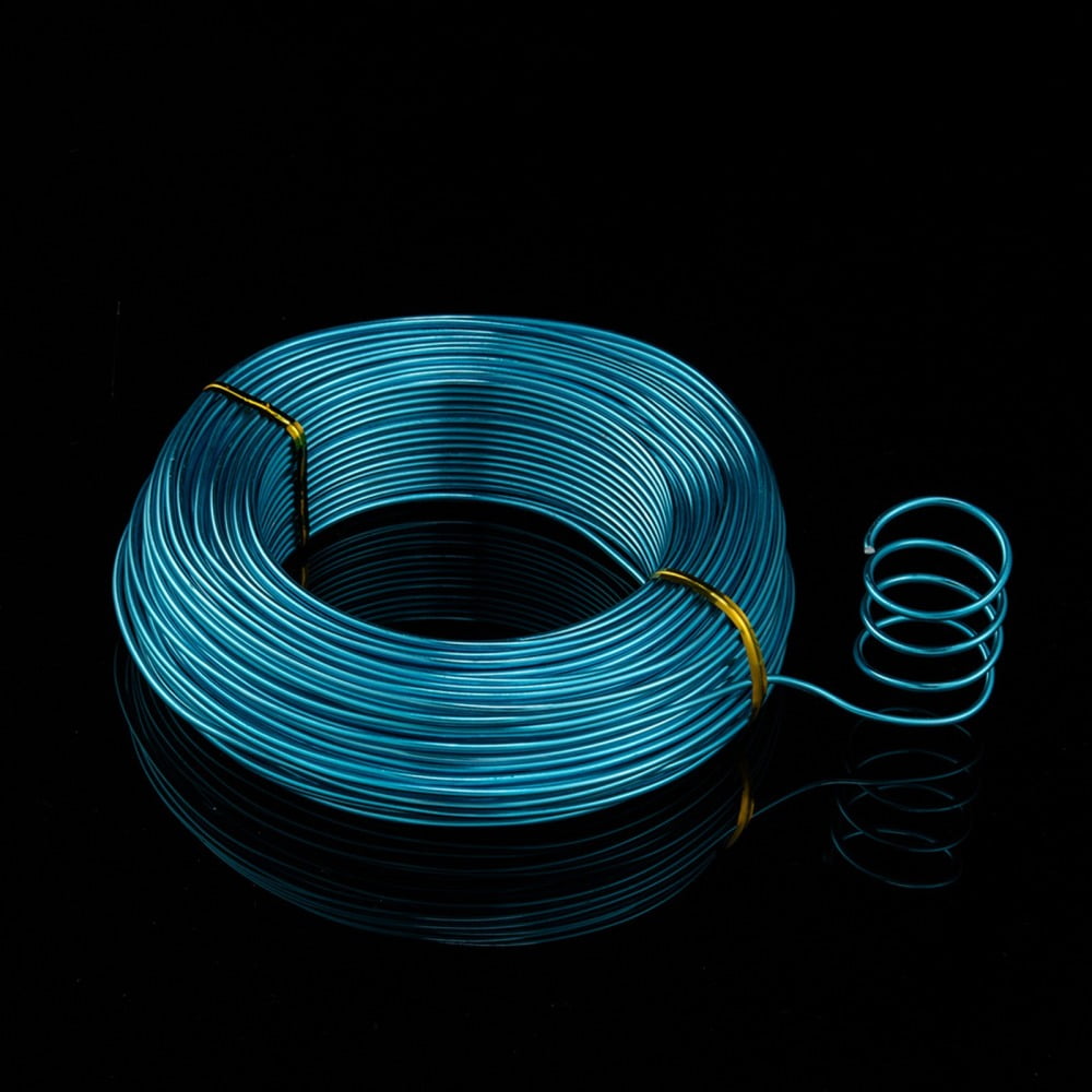 500gs Anodized Aluminum Wire Bendable Metal Craft Wire Flexible Craft Wire for Beading Jewelry Craft Making Dark Turquoise 12 Gauge 2.0mm 55m/500g(180.4 Feet/500g)