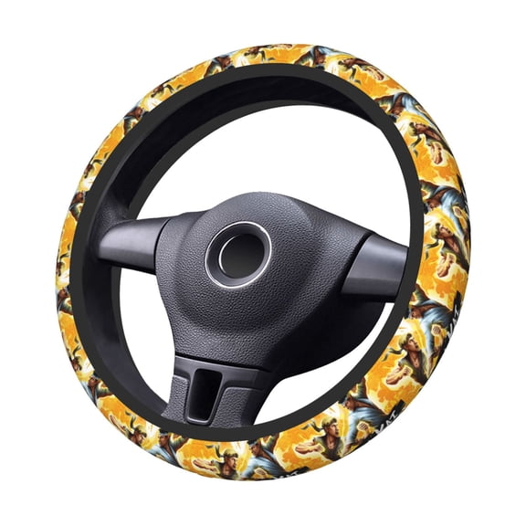 Cobra-Kai Steering Wheel Cover Elastic Stretch Breathable Vehicle Steering Wheel Protector Car Interior Accessories
