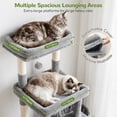 thumbnail image 7 of Globlazer 74" Symmetrical Cat Tree, Multi-Level Large Cat Tower with Scratching Post & Condo for Indoor Cats, Light Grey, 7 of 7