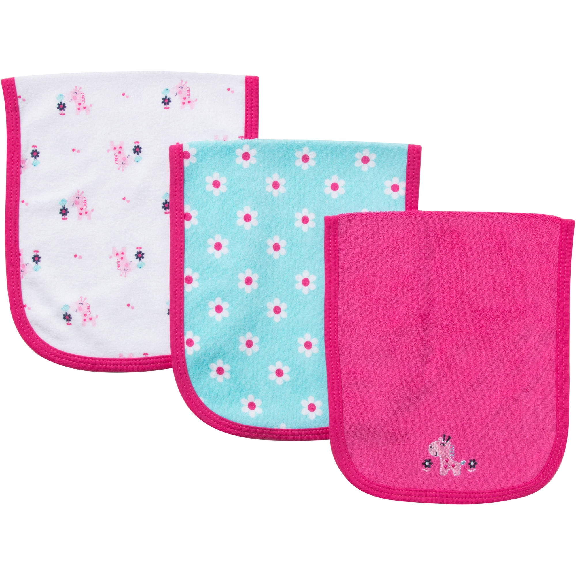 baby girl burp cloths