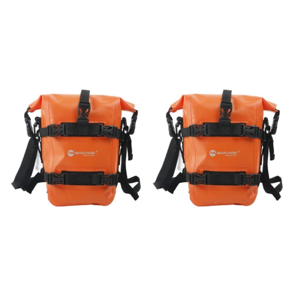 Wosthever de un hombro para bicicleta de moda para montar en motocicleta Bolsa lateral de liberación rápida resistente al desgaste naranja 8L 2piezas