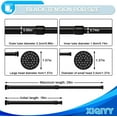 thumbnail image 2 of Strong Small Tension Rods 16 to 28 Inch Diameter 22 MM 1Pcs 1inch Shower Curtain Rod Black, Anti-slip -Heavy Duty Adjustable Spring Tension Rod for Windows,Bathroom, 2 of 5