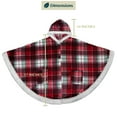 thumbnail image 3 of PAVILIA Wearable Blanket for Adult Women, Cozy Plush Fleece Blanket Poncho Cape with Hood, Super Soft Shawl, Angel Wrap Throw for Office, Tartan Plaid, 3 of 7