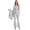 Silver, variant on Women's Retro 70s Disco Dance Jumpsuit One Shoulder Flared Pants Bodysuit Romper Party Clubwear Silver M