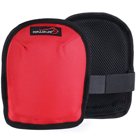 Popular Life Home & Gardening Knee Pads with Removable Foam Pad Insert, Red (1 Pair)