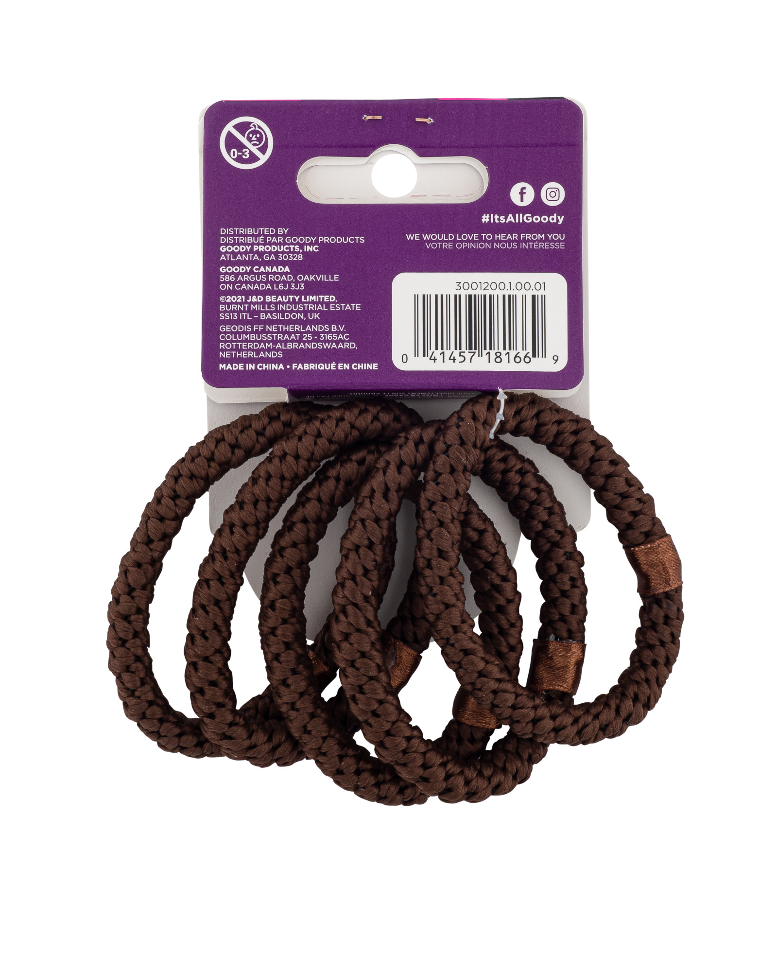 Goody® Volume Boost™ Ouchless® Brown Ponytailers Elastics for Fine Hair, 5 CT - image 2 of 4