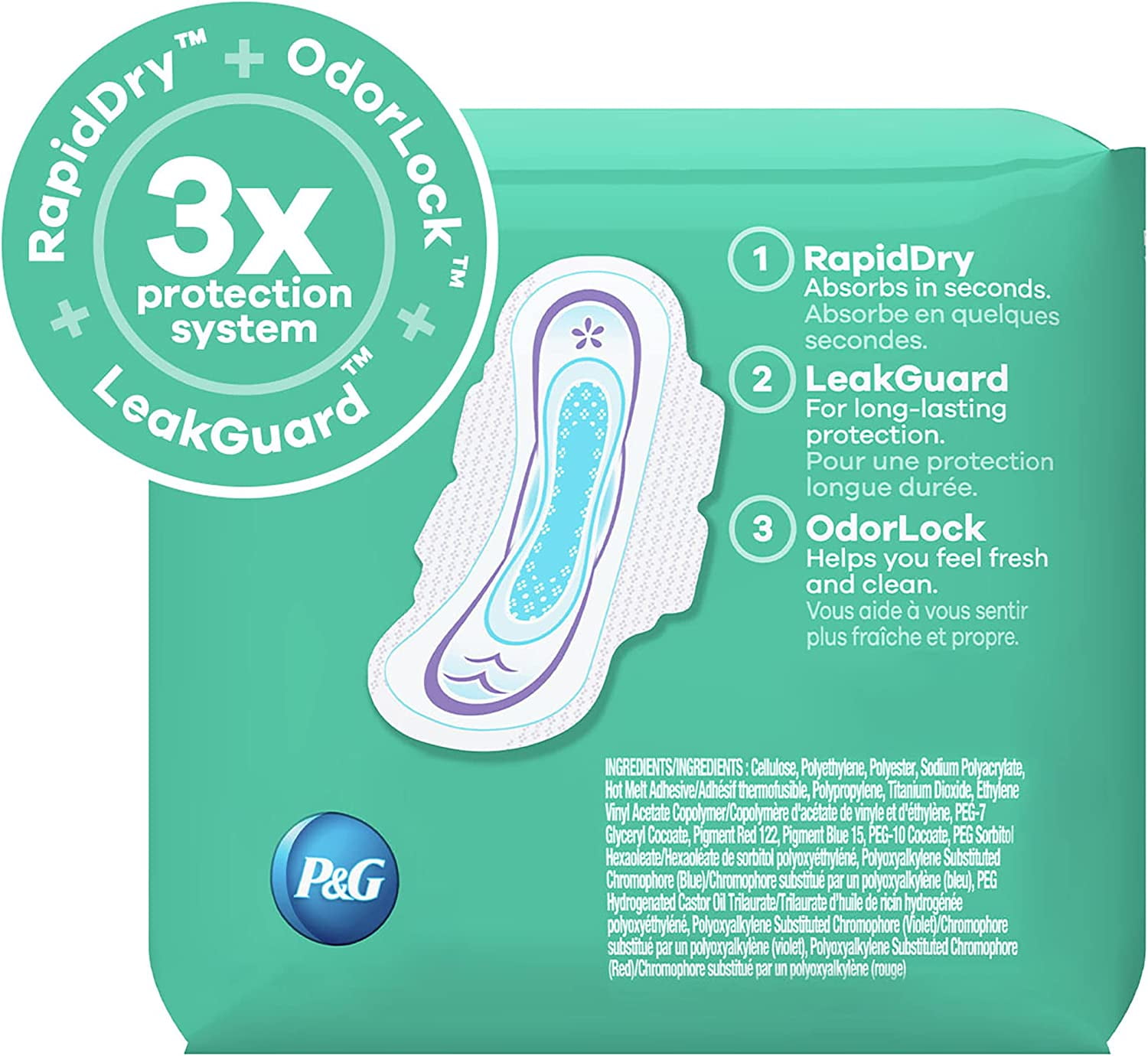 Always Ultra Thin Pads for Women, Size 1 Regular Absorbency Without Wings Unscented, 44 Count x 3 Packs (132 Count total)