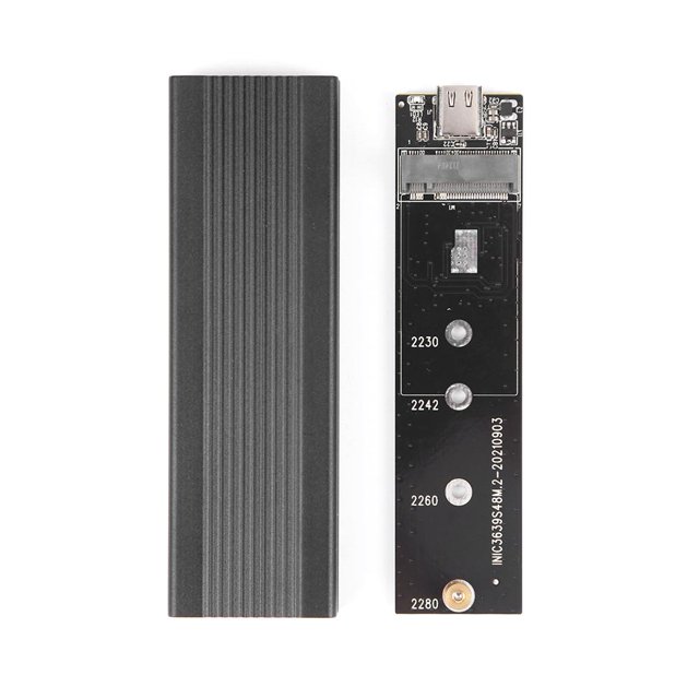 Caja de disco duro M2 SSD Disk Case (protocolo dual-10 Gbps C-A negro) Ehuebsd Para estrenar