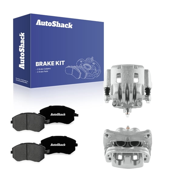 AutoShack Front Brake Calipers & Premium Ceramic Brake Pads for Subaru, Forester 2011-2018 Impreza 2010-2014 Outback 2013-2014 XV Crosstrek 2013-2015 Crosstrek 2016-2017, AWD H4 2.0L 2.5L