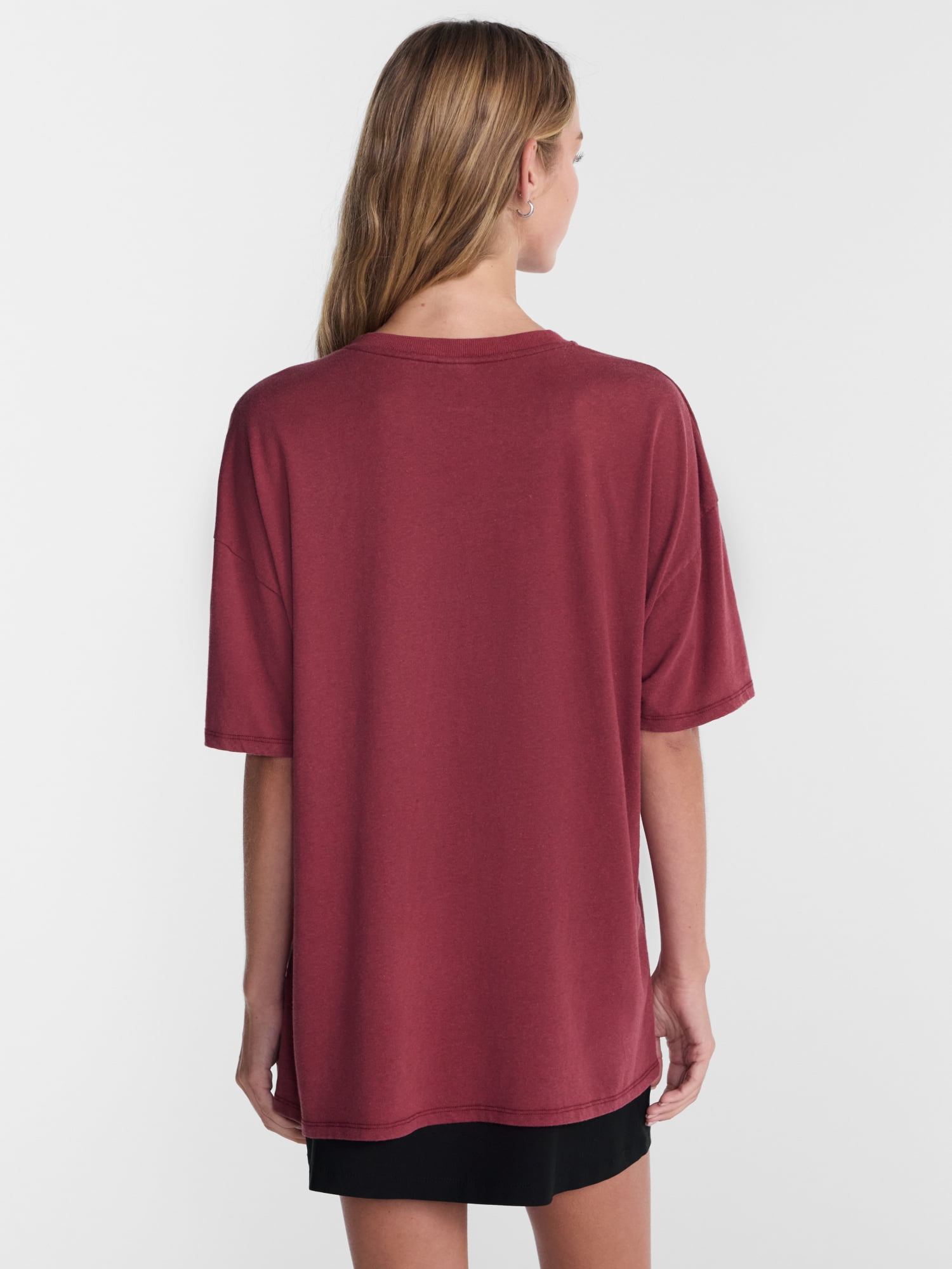 No Boundaries Washed Graphic Boyfriend Tee, Women's XXS-XXL
