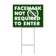 thumbnail image 1 of Facemask Not Required (18" x 24") Yard Sign, Includes Metal Step Stake, 1 of 6