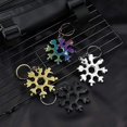 thumbnail image 2 of 18 in 1 Snowflake Multi-Tool Portable Keychain, Screwdriver, Bottle Opener, Snowboard, Outdoor Multi-Tool, Travel, Camping, Daily Adventure (4 Pack, 4, 2 of 5