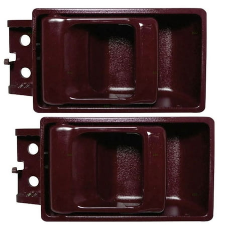 - Pair of Inside Inner Red Door Handles Replacement for Nissan Pickup Truck 8067015G00