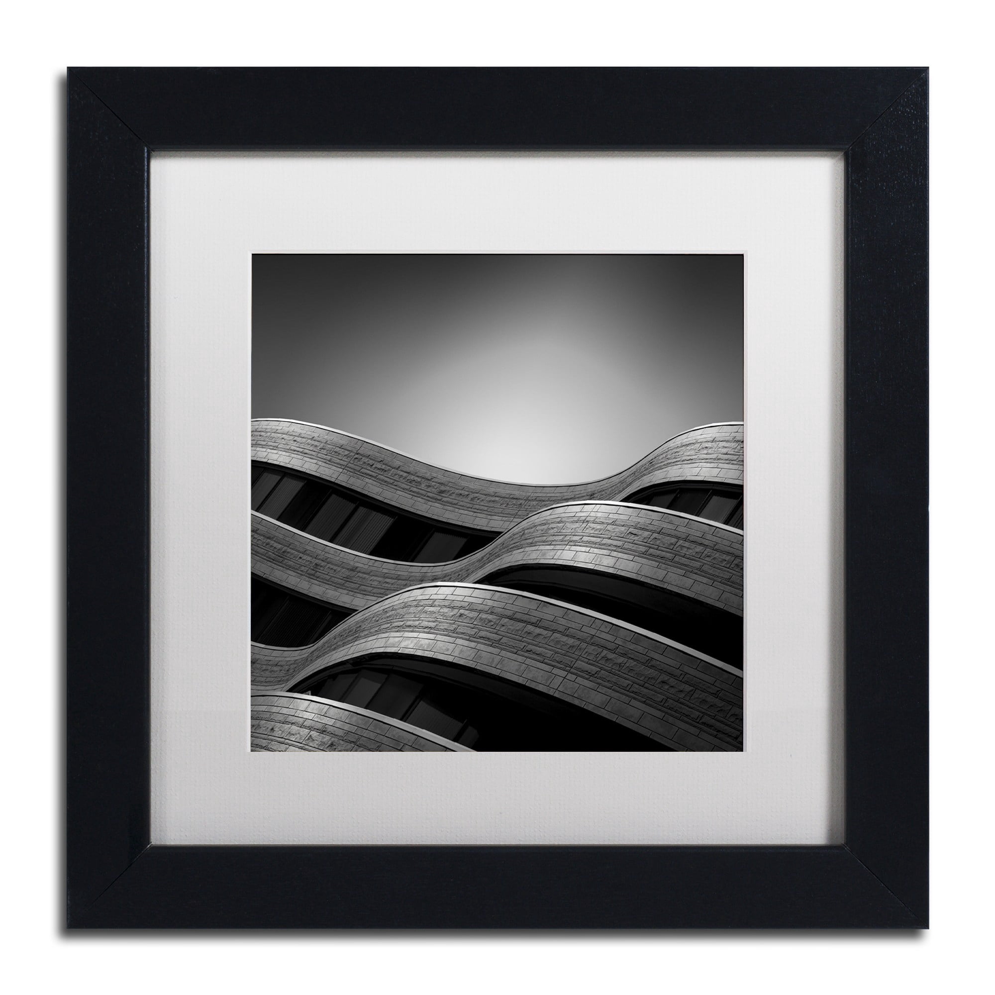 Trademark Fine Art "The Urban Sea" Canvas Art by Dave MacVicar, White Matte, Black Frame
