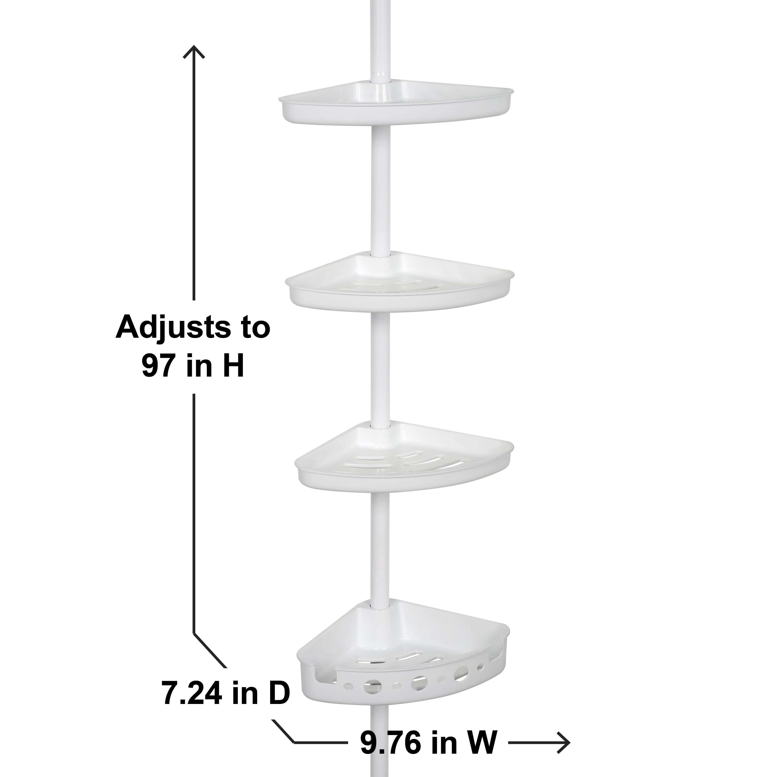 Better Living Products 70040 Ulti-MATE Shower Pole Caddy White