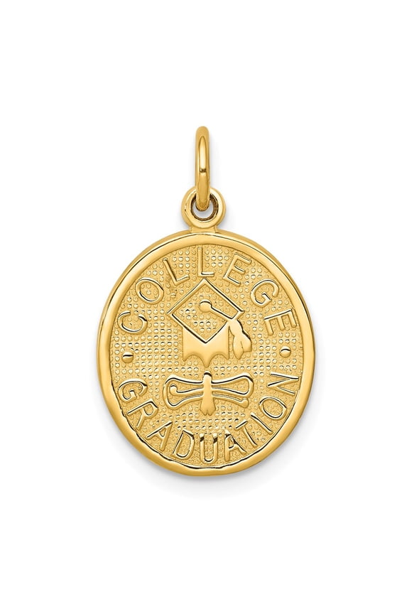 Real 14kt Yellow Gold COLLEGE GRADUATION Charm Pendant; for Adults and Teens; for Women and Men