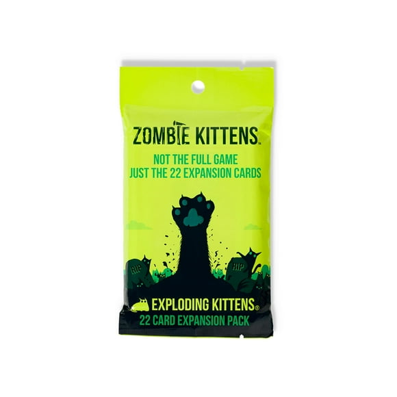 Zombie Kittens Expansion Pack by Exploding Kittens - 2-5 Players - Ages 7+ - 15 Minutes to Play - Original Game Required - Party Game, Ideal for Family Night, Kid and Adult